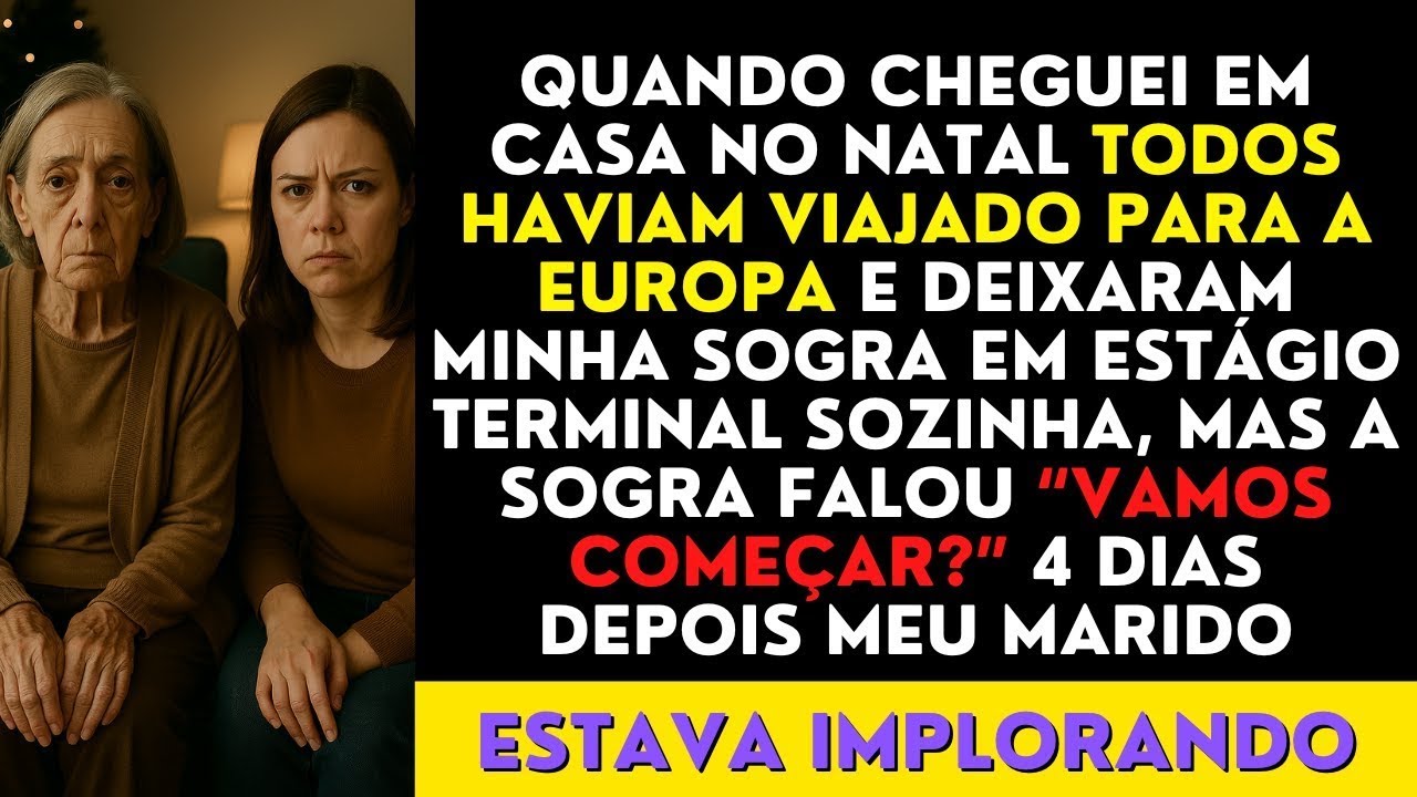 Quando cheguei em casa no natal todos haviam viajado para a europa e deixaram minha sogra em...