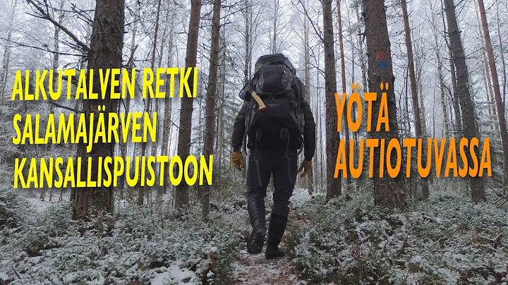 Alkutalven retki Salamajärven Kansallispuistoon - Yötä pienessä autiotuvassa