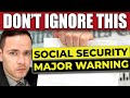 DON’T IGNORE: Social Security WARNING… SSI SSDI SS VA SSA Benefits 2024 (Steve Ram)