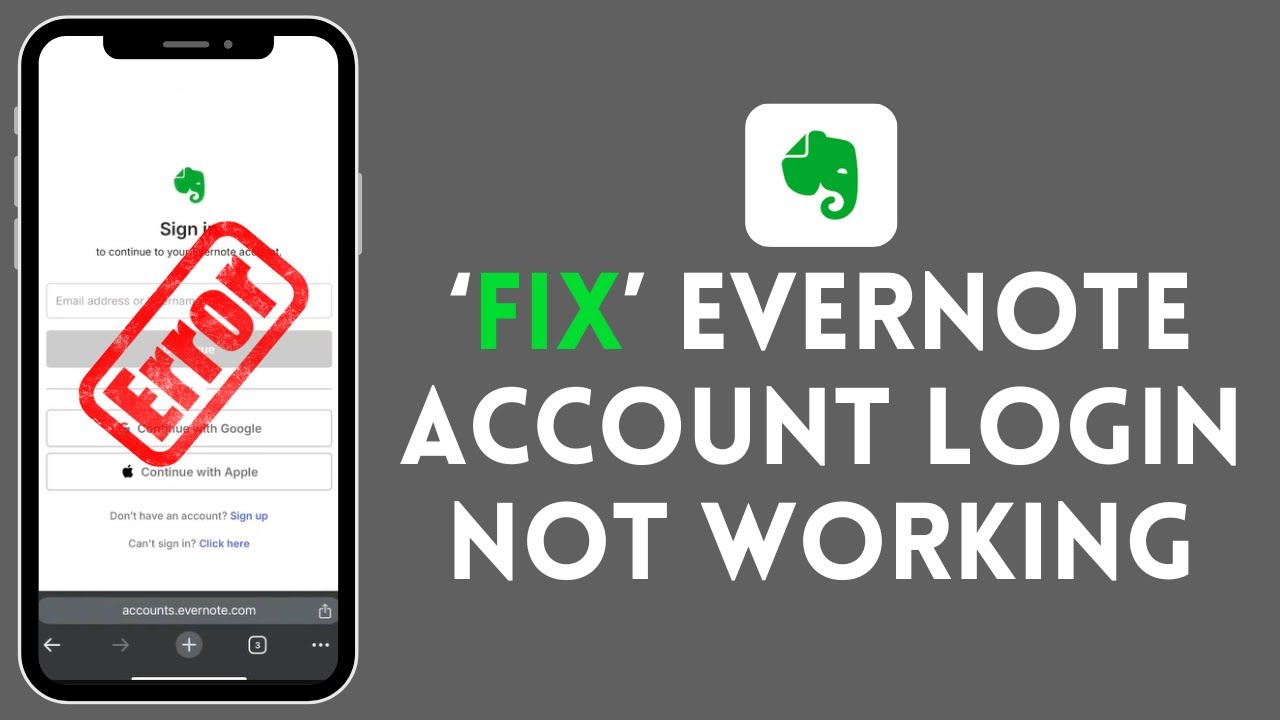 How to Fix Evernote Account Login Not Working 2024? - YouTube