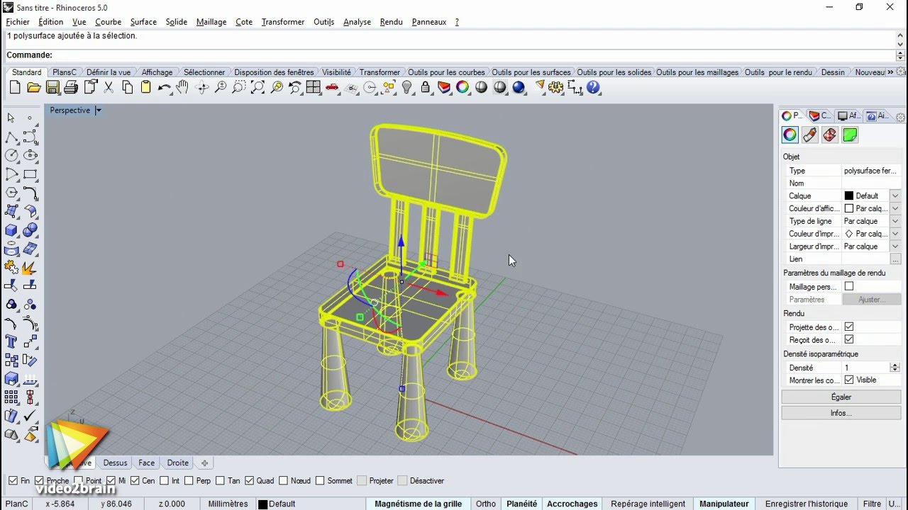 Tutoriel Decouverte De Rhino 5 Generer Des Plans Techniques Video2brain Com Youtube