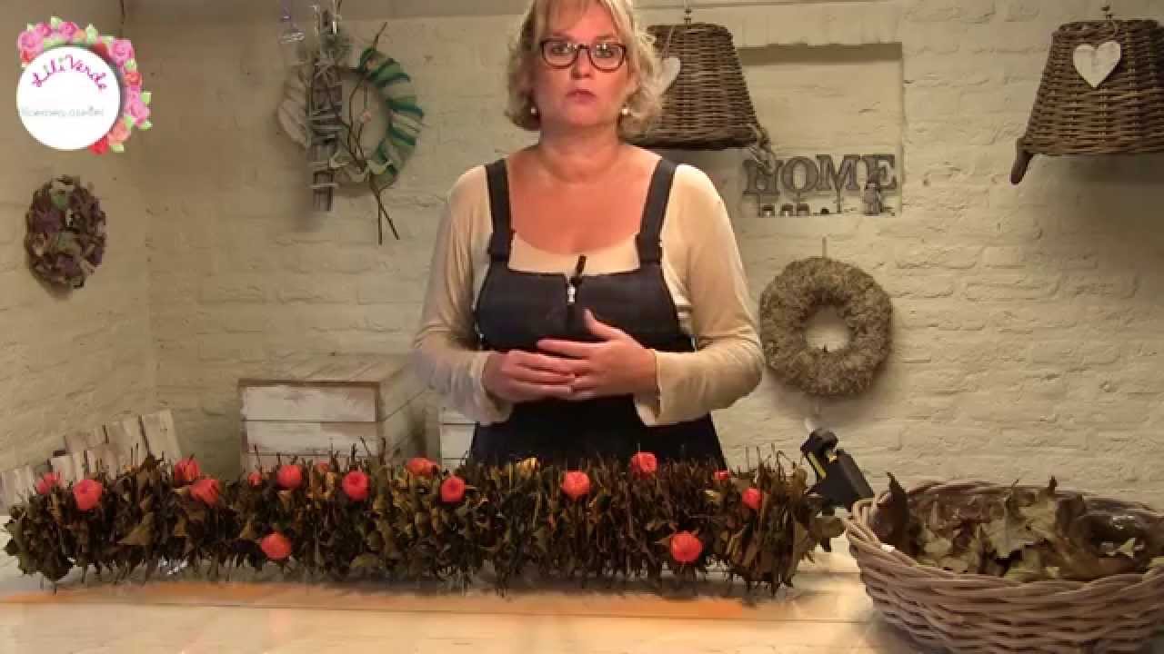 Maak zelf een bloemstuk van herfstbladeren, een herfstguirlande ... Youtube bloemschikken herfst