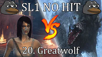 Dark Souls 3 - SL1 No Hit - 20. Champion Gravetender & Greatwolf