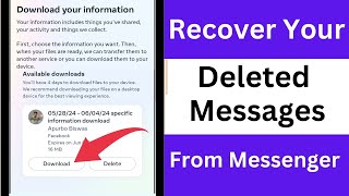 How to Recover Deleted Messages on Messenger | Retrieve Deleted Messages on Messenger screenshot 4