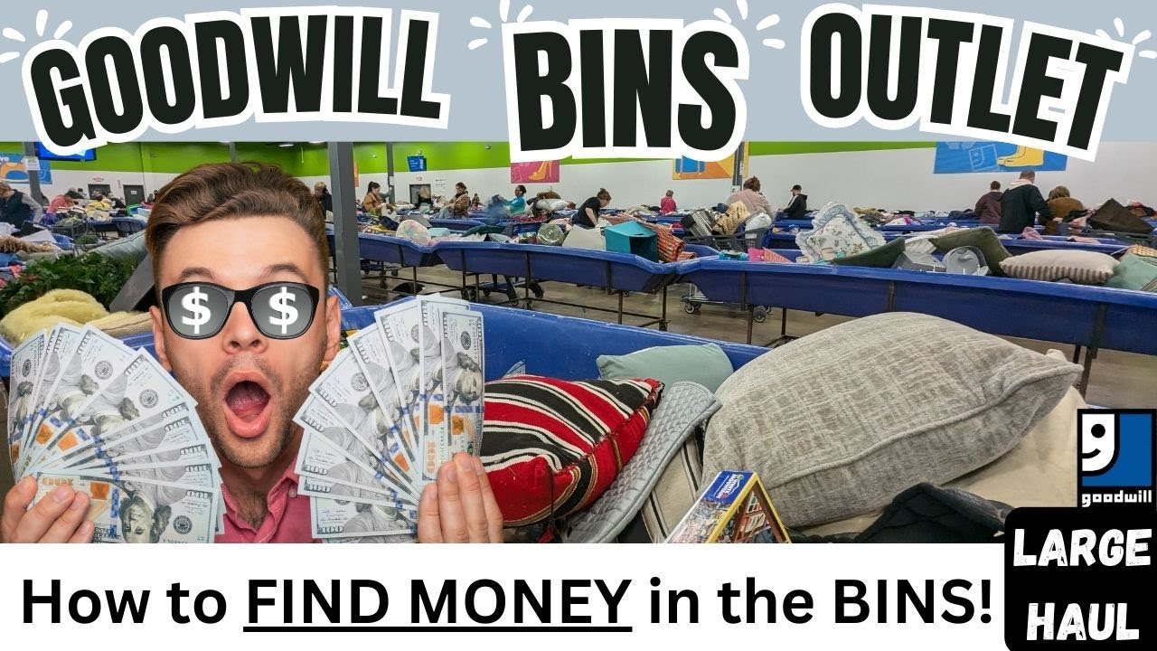 GOODWILL OUTLET BINS 💰 How to Find Cash in the Bins 💰  - Thrift with Us - Large Haul - "Cha-Ching"