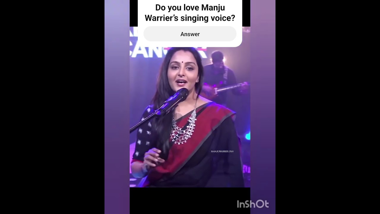 ❤️Manju Warrier ❤️singing