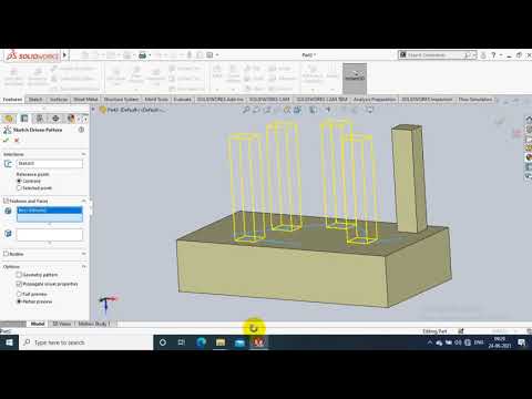 SKETCH DRIVEN PATTERN | SOLIDWORKS 2020
