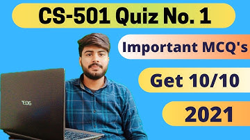 cs501 Quiz 1 2021 || cs 501 quiz 1 fall 2022 100% by VU Solutions