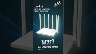 Netis NC63 AC1200 Dual Band Gigabit MU-MIMO Router | Ultra-Fast Wi-Fi for Gaming & Streaming