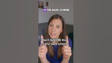 Did you know this about the mark scheme???