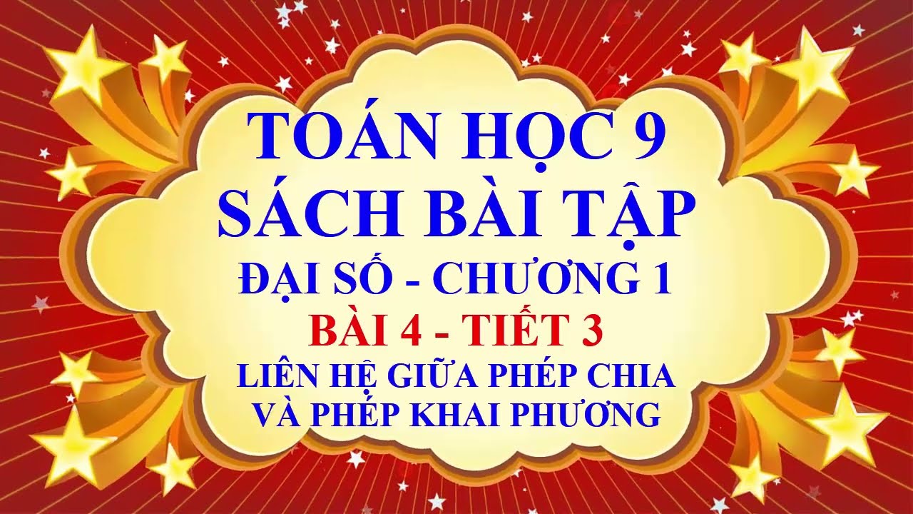 Toán học lớp 9 -Sách bài tập -Chương 1 - Bài 4 - Liên... - youtube