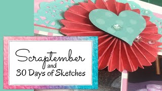 Scraptember & 30 Days of Sketches/Prompt: Torn Paper/Scrapbook Process/Life Is Tough