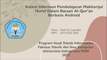 Demo Program Aplikasi Skripsi UNINDRA | Hanif Art Swendho - 201943502069