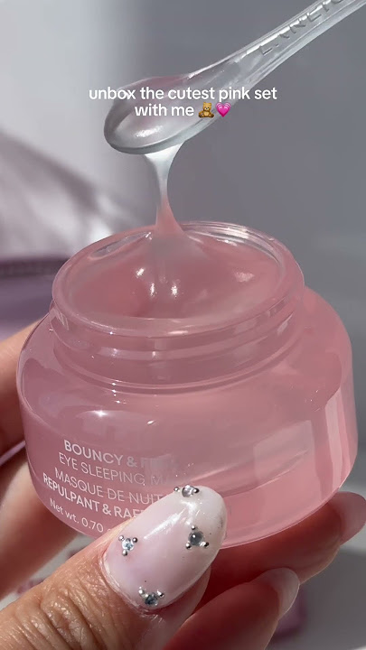 PREPPY SKINCARE UNBOXING! Laneige Bouncy & Firm Plump, Firm & Glow Set with a free puffy pouch🌸💗☁️