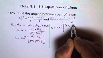 Angle Between 2 Lines Q25