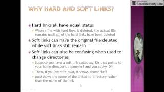 Unix tutorial Hard and soft link, vi editor screenshot 1