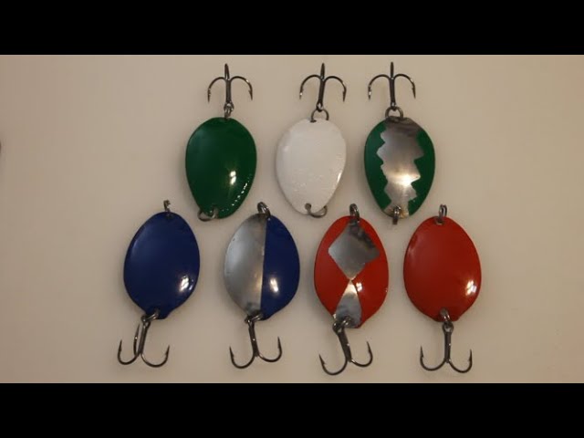 Making fishing lures out of spoons 