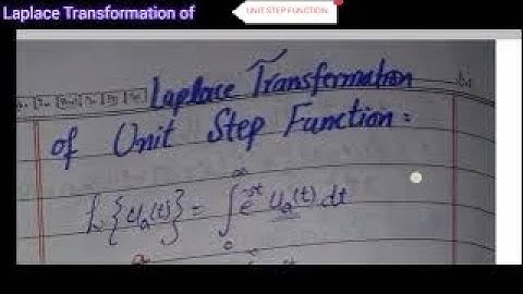 Laplace Transformation of Unit Step Function || Unit Step Function @MBMATHEMATICS
