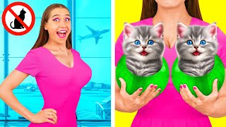 Sneak Pets Into The Plane | Parenting Hacks by PaRaRa Challenge