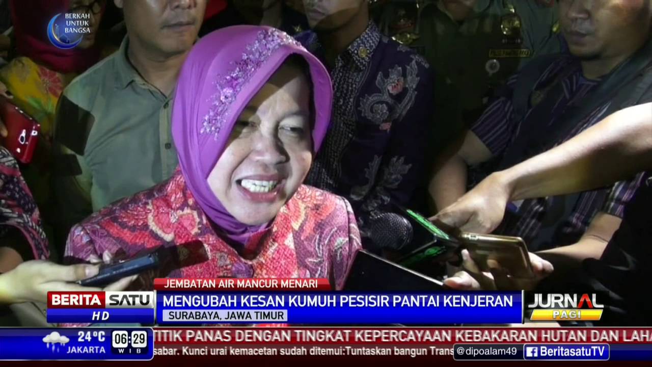 Destinasi Wisata Baru Surabaya Jembatan Air Mancur Menari
