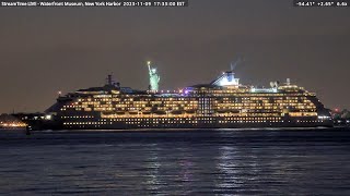 Sailing into the horizon: Jewel of the Seas New York Harbor departure