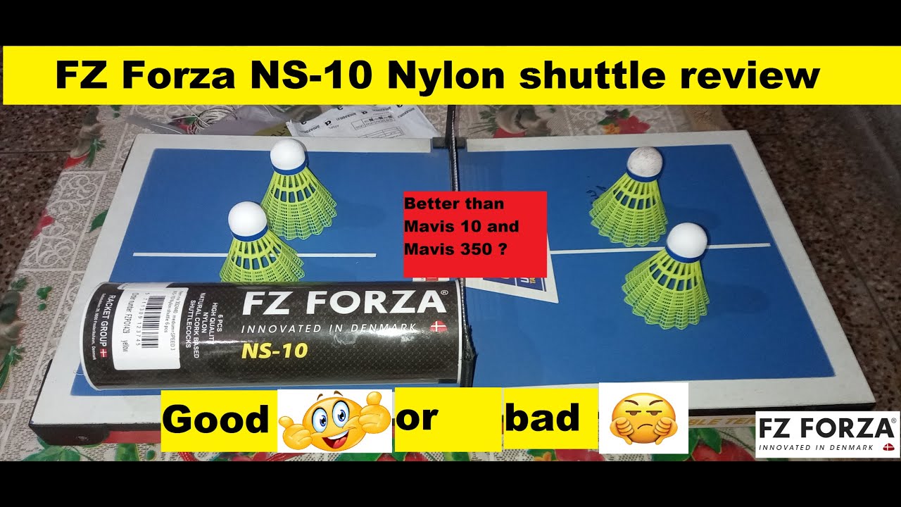 FZ Forza NS 10 nylon shuttlecock review and unboxing FZ Forza shuttle