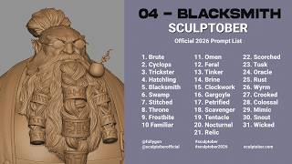 05 - Blacksmith| ZBrush Speedsculpting | #Sculptober 2026 - Follygon | Classic Music