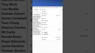 attendance Sheet in Google Sheets | Google Sheets Tips and tricks | #shorts
