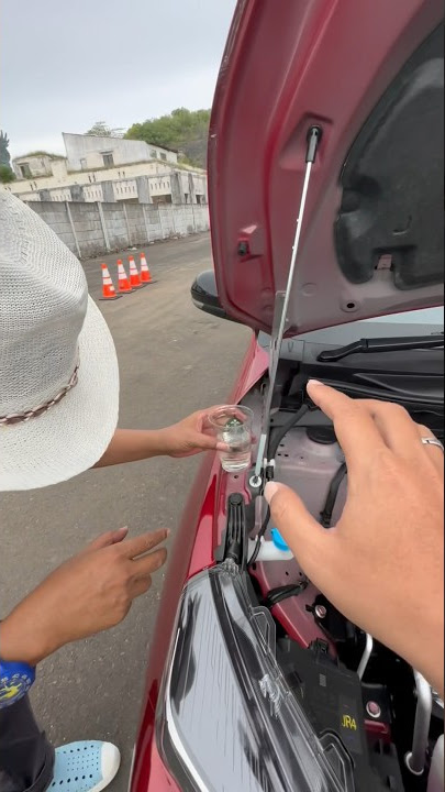 Test the 2023 Agya GR Sport's 3-cylinder engine with a glass of water! #agyagrsport #toyotaagya #...