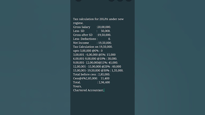 Tax calculation for 20 lakh salary 🤑 #incometax #tax #taxreturn #viral #shorts #trending #explore