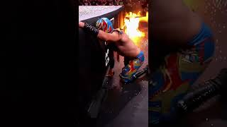 450 SPLASH Through a FLAMING TABLE! 😱🔥