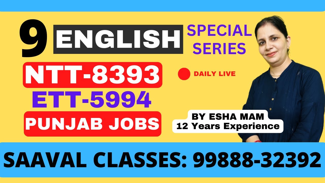 Error Correction Session || SPECIAL SERIES || ETT-5994 || NTT-8393 || Punjab Jobs || M: 99888-32392