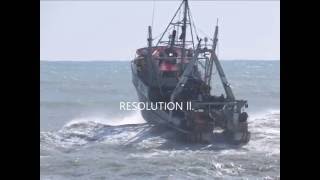 The Resolution Ll Crossing The Greymouth Bar Westcoast, New Zealand C Bj Hunter Copy
