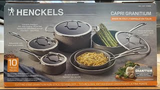 Henckels Capri 10-Piece Non Stick Granitium Cookware Set ,Black