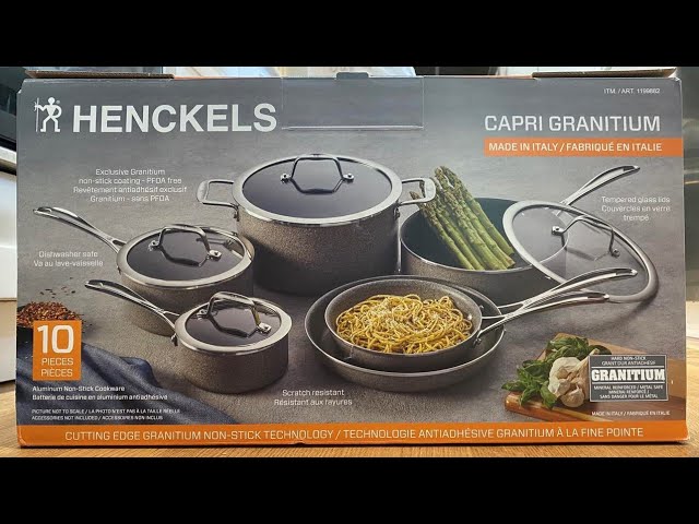 Henckels Capri Series 10 Piece Non-Stick Cookware Set Made with Granitium  Non-Stick Coating - Grey - 10-pc - On Sale - Bed Bath & Beyond - 35664967