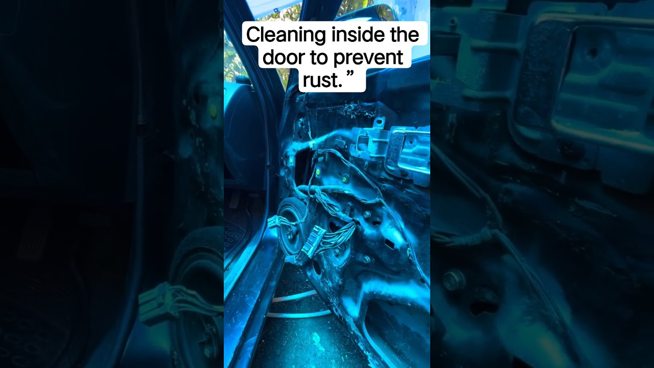 Cleaning inside the door to prevent rust 