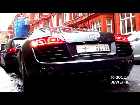 Great Sounding Arab Audi R8 Parking In London! (1080p Full HD)