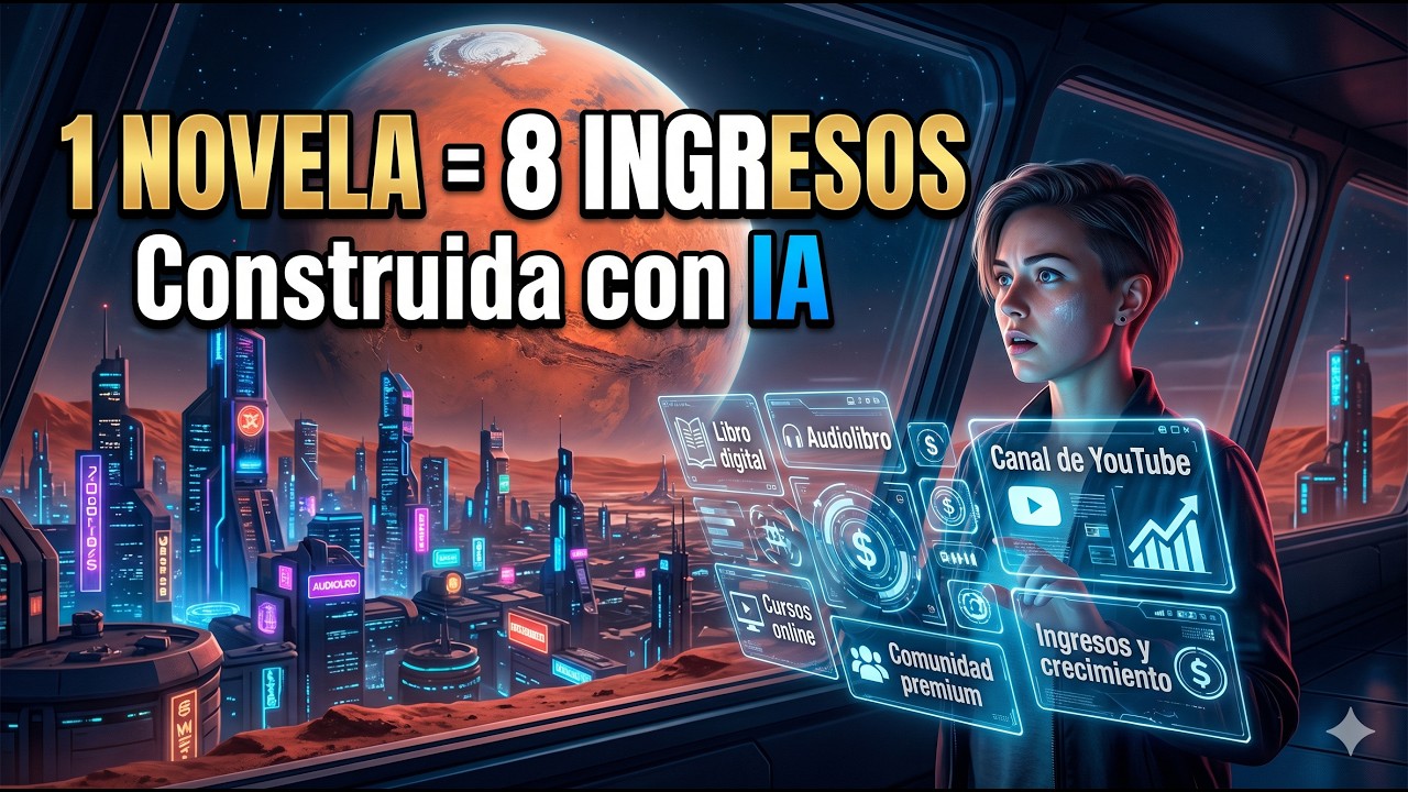 Cómo Estoy Creando una Novela de Ciencia Ficción con IA y Convirtiéndola en 8 Fuentes de Ingresos