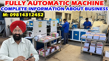 Fully Automatic Notebook Making Machine price in India, 4 in 1 Notebook Making Machine price