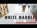 How to  pour a white marble floor