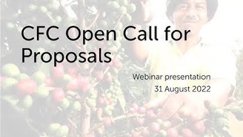 Webinar - Opencall for Proposals