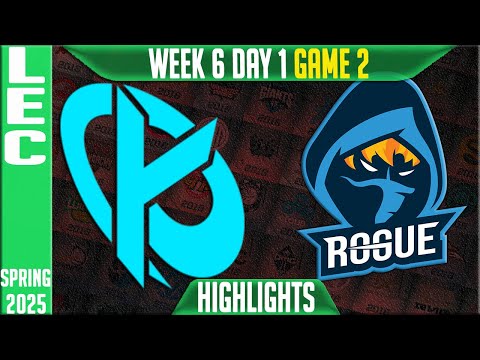 KC vs RGE Highlights Game 2 | LEC Spring Split W6D1 2025 | Karmine Corp vs Rogue G2