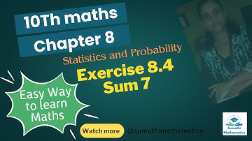 10th Maths Chapter 8 | Exercise 8.4 sum 7 | Sumathi Mathematics