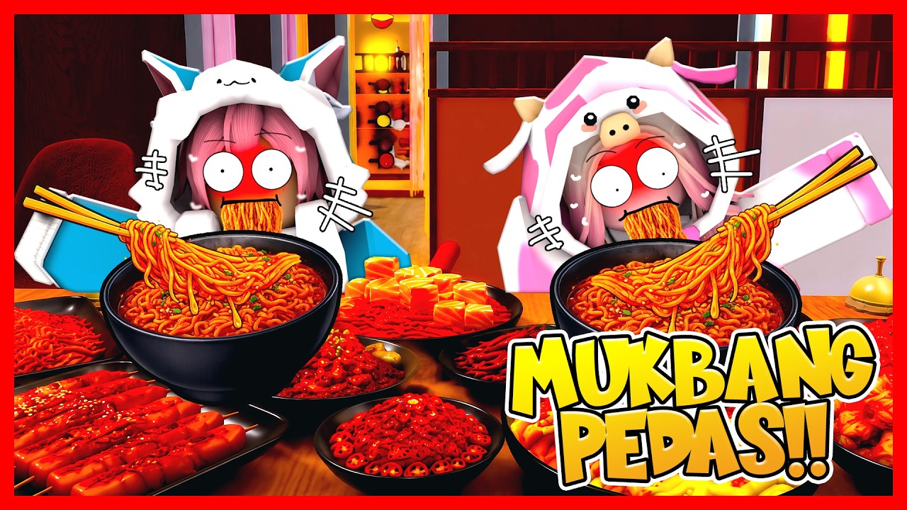 ATUN & MOMON MUKBANG MAKANAN PALING PEDAS DI ROBLOX!! Roblox
