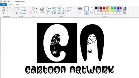 How to draw a Halloween Cartoon Network logo using MS Paint | How to draw on your computer