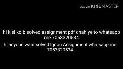 IGNOU Solved Assignment PDF File