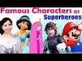 Reimagine as Superhero ART CHALLENGE | Princess Jasmine & Bubblegum, How to Train Your Dragon, Mario