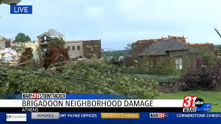 Tornado topples waterfront homes in Athens