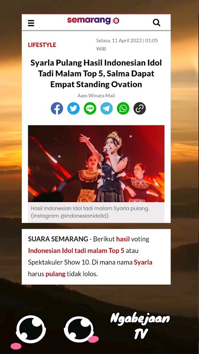Syarla pulang di top 5, berikut top 4 peserta Indonesian Idol 2023 yang melaju ke babak spekta 11