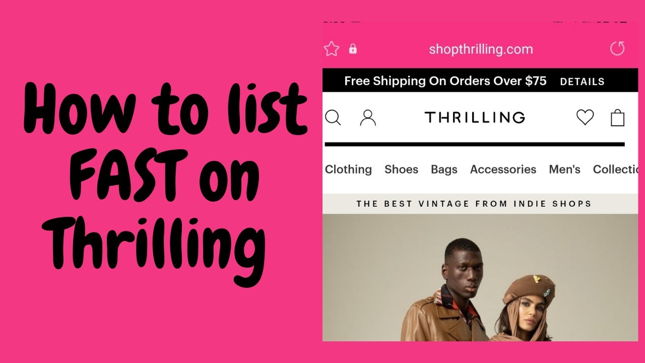 How to List Fast on Thrilling | Sell on Thrilling | Shopthrilling.com | Vintage Clothing Platform